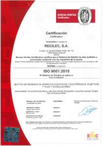 ISO9001 2015 RECILEC 2017 2020 2